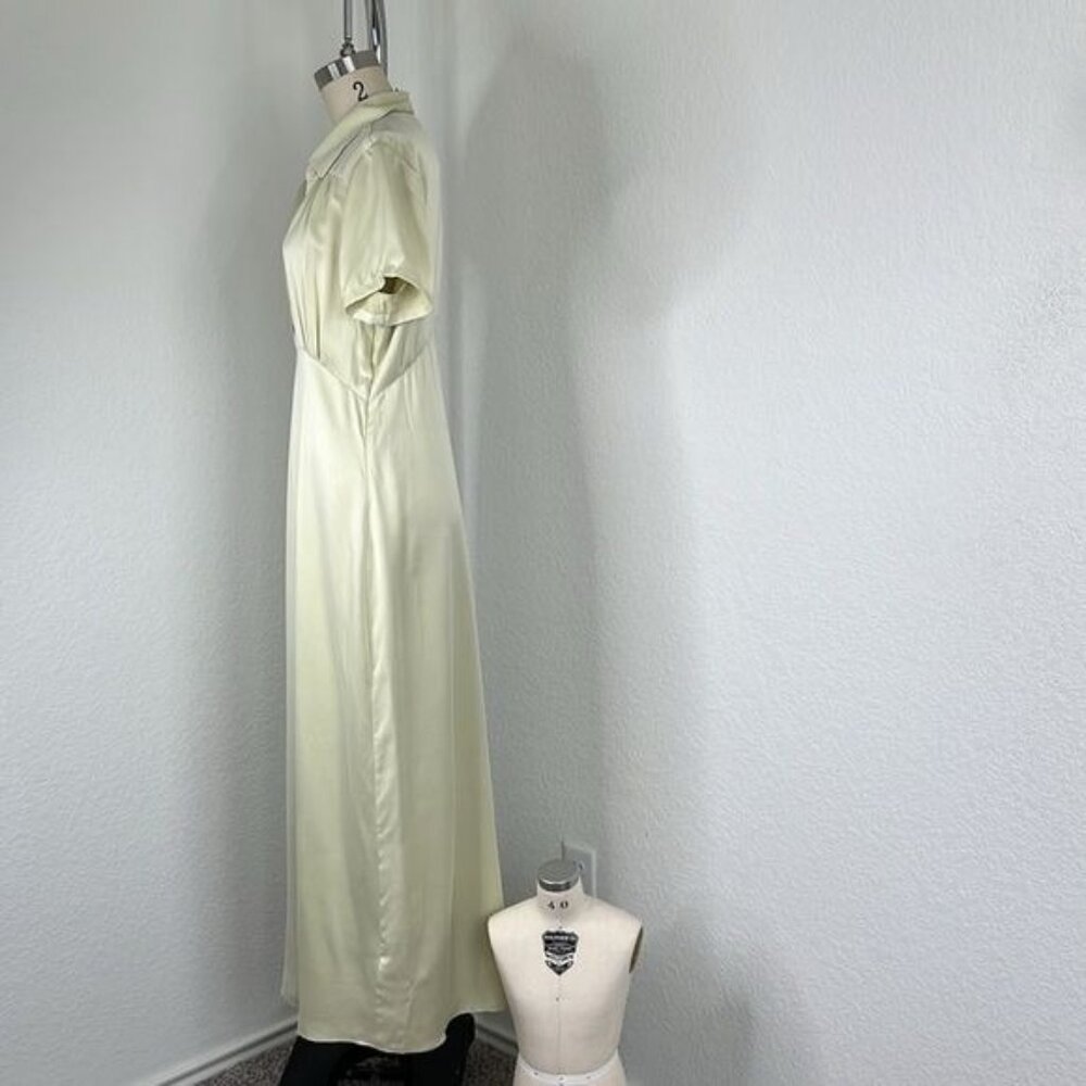J Crew X Eveliina Vintage Limited Edition Helmi Silk Button Mint Dress - Picture 9 of 15